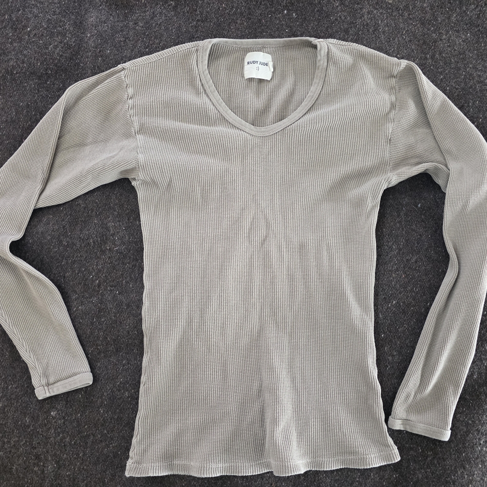 Rudy Jude Heathered Gray Ribbed Knit Top